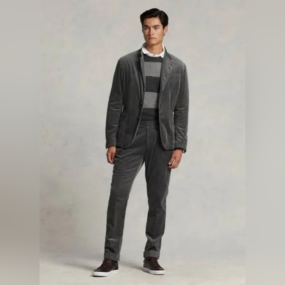 Polo Ralph Lauren Mens Corduroy Suit Trousers b battleship Chino Pants